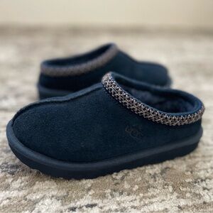 UGG Tasman II Slipper Kids Size 1 Suede Sheep Skin Moccasins Blue 1019066K